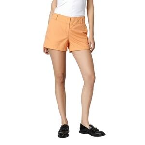 NEW YORK & COMPANY Shorts Womens Size 12 Orange Chino Pockets Casual